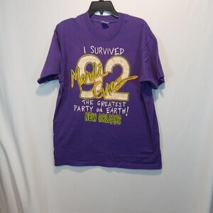 VTG 1992 Mardi Gras shirt 100% cotton Fruit of the Loom XL Souvenir new orleans